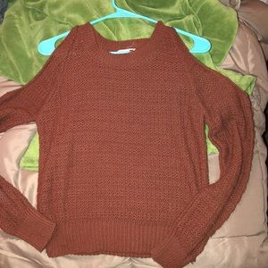 Cold shoulder sweater